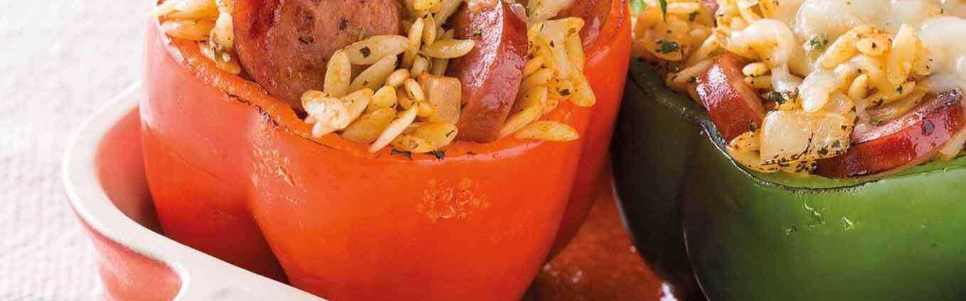 Smoked Sausage Stuffed Peppers Recipe